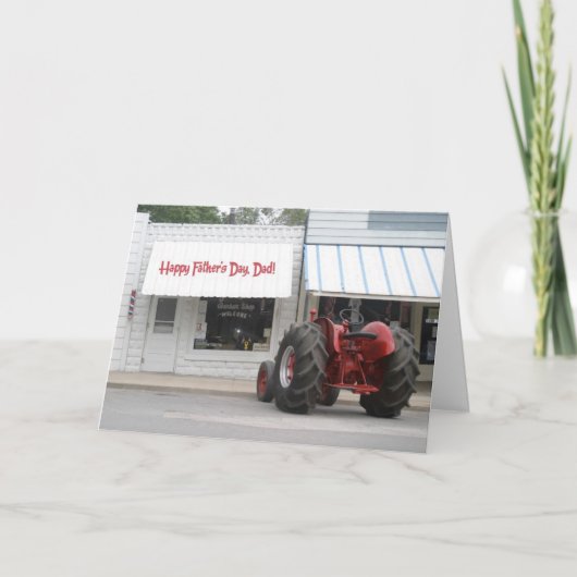 トラクター父のデイカード – カスタマイズ可能 カード (正面)