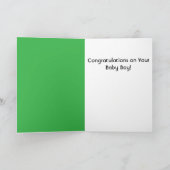 トラクター男の赤ちゃんおめでとうカード カード (内部)