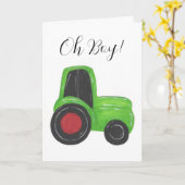 トラクター男の赤ちゃんおめでとうカード カード (黄色い花)