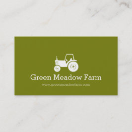 トラクター白グリーンモダンファームの名刺 名刺