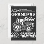 トラクター祖父農家ランチ祖父母 ポストカード (正面/裏面)