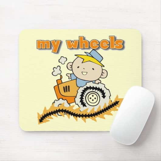 トラクター私の車輪のTシャツおよびギフト マウスパッド (マウス)