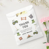 トラクター素朴ファームグリーンボーイ誕生日 フェイバーバッグ (封をした状態)