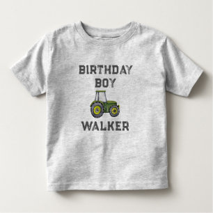 トラクター素朴ファームボーイ誕生日ボーイ トドラーTシャツ
