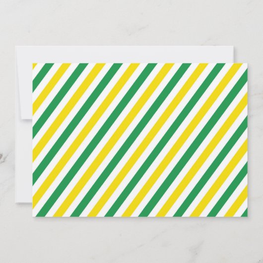 トラクター緑と黄色の男の子の誕生日の写真 招待状 (裏面)