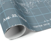 トラクター設計図グレー背景 ラッピングペーパー (ロールコーナー)