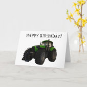 トラクター誕生日カード カード (黄色い花)