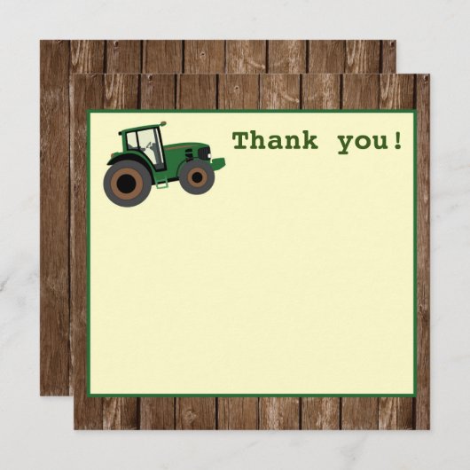トラクター誕生日サンキューファーム誕生日 サンキューカード (正面/裏面)