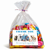 トラクター誕生日ファーム動物ありがとう 長方形シール