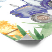 トラクター誕生日初年度フォトマイルストーン記号 ポスター (角)