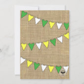 トラクター誕生日招待状グリーン&イエロートラクター 招待状 (裏面)