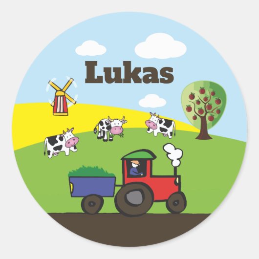 トラクター農場 | ラウンド ラウンドシール (正面)