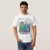 トラクター農家の顔のカスタムTシャツ Tシャツ (正面フル)