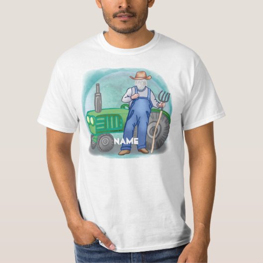 トラクター農家の顔 Tシャツ (正面)