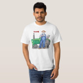 トラクター農家の顔Tシャツ Tシャツ (正面フル)