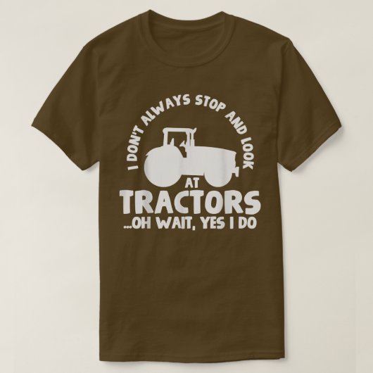 トラクター農家トラクターラバー農業 Tシャツ (デザイン正面)
