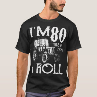 トラクター農家ランチャー80th誕生日おもしろいことわざ tシャツ