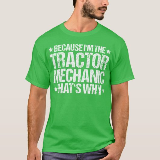 トラクター農業それがトラクター整備士たる所以 Tシャツ (正面)