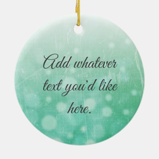 トラクター農業中西部フォトクリスマス セラミックオーナメント (裏面)