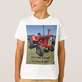 「トラクター運転できるかな？」子供用Tシャツ Tシャツ