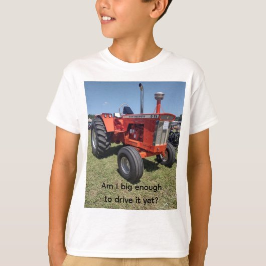 「トラクター運転できるかな?」子供用Tシャツ Tシャツ (正面)