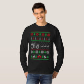 トラクター醜いクリスマスセータークリスマスおもしろい農家F Tシャツ (正面フル)