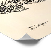 トラクター1919パテントアートオールドピーパー ポスター (角)