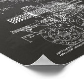 トラクター1932特許技術Chalkboard ポスター (角)