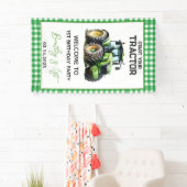 トラクター1st誕生日パーティーおもしろいファーム 横断幕 (インサイチュ)