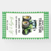 トラクター1st誕生日パーティーおもしろいファーム 横断幕 (横)