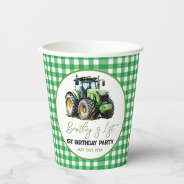 トラクター1st誕生日パーティーおもしろいファーム 紙コップ