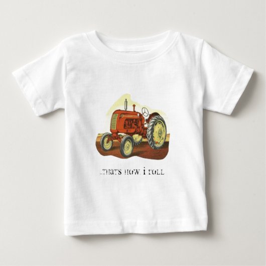 トラクター…そうやって転が ベビーTシャツ (正面)