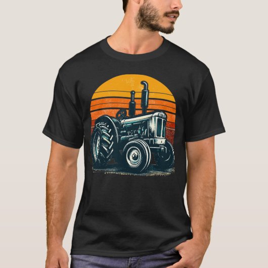 トラクター - アート2 Tシャツ (正面)