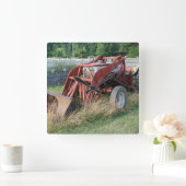 トラクター スクエア壁時計 (ホーム)