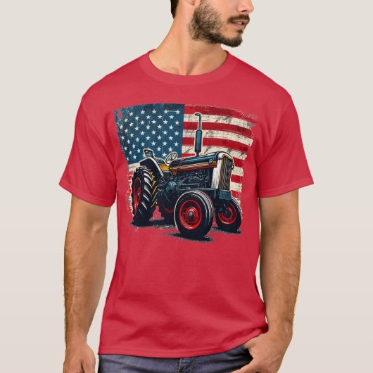 トラクター - スタイル1 Tシャツ (正面)