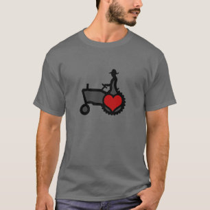 トラクター(ハート付き) Love the Contry Tシャツ