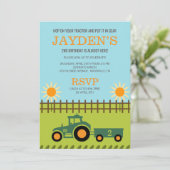 トラクター/ファーム誕生日パーティーの招待 招待状 (スタンド正面)