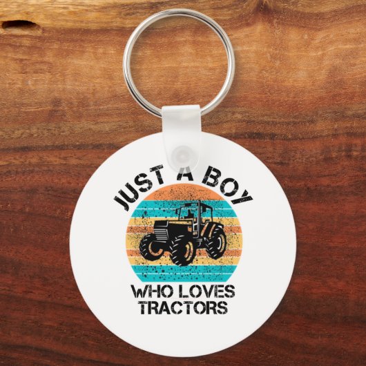 トラクター・ファーム・キッドを愛する少年だけの誕生日 キーホルダー (正面)