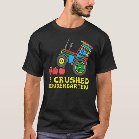 トラクター・リンゴ私は幼稚園を粉砕B日続く Tシャツ (正面)