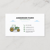 トラクター,牛,豚と鶏 – ファーム 名刺 (裏面)