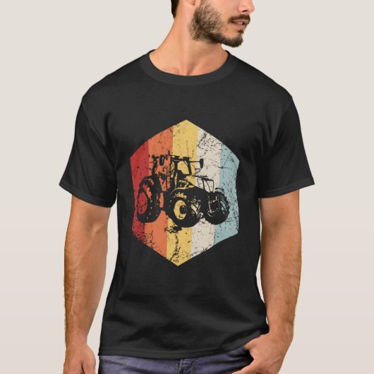 トラクター 農家 農業 農場 収穫 農業 Tシャツ (正面)