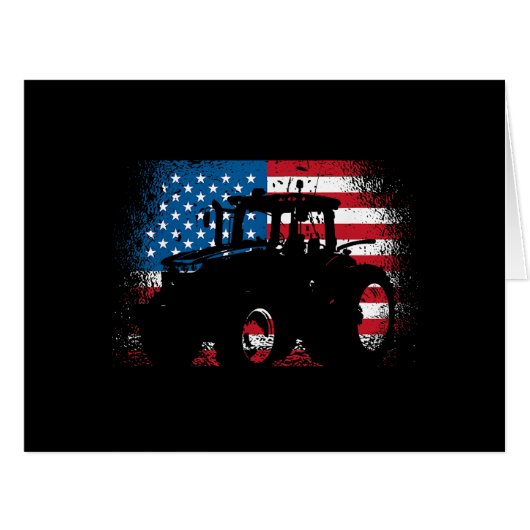 トラクターUSA国旗のデザインfor愛国的農家 (正面横)