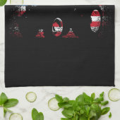 トラクターUSA国旗のデザインfor愛国的農家 キッチンタオル (折り畳み)