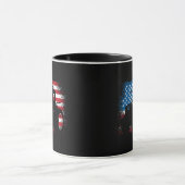 トラクターUSA国旗のデザインfor愛国的農家 マグカップ (中央)