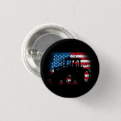 トラクターUSA国旗のデザインfor愛国的農家 缶バッジ (正面&裏面)