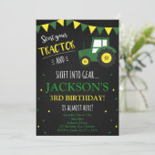 トラクタ招待状、トラクタ誕生日招待状 招待状 (スタンド正面)