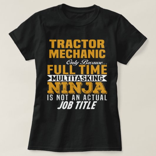 トラクタ整備士 Tシャツ (デザイン正面)