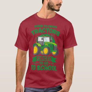 トラクタ生まれーを駆動するメおもしろいンスの子農業 Tシャツ