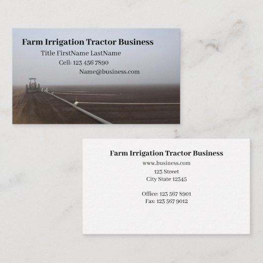 トラクタ用かんがい管畑 名刺 (正面/裏面)