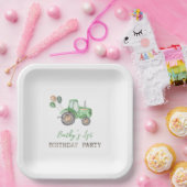 トラクタ紙プレート |トラクター誕生日プレート ペーパープレート (パーティー)